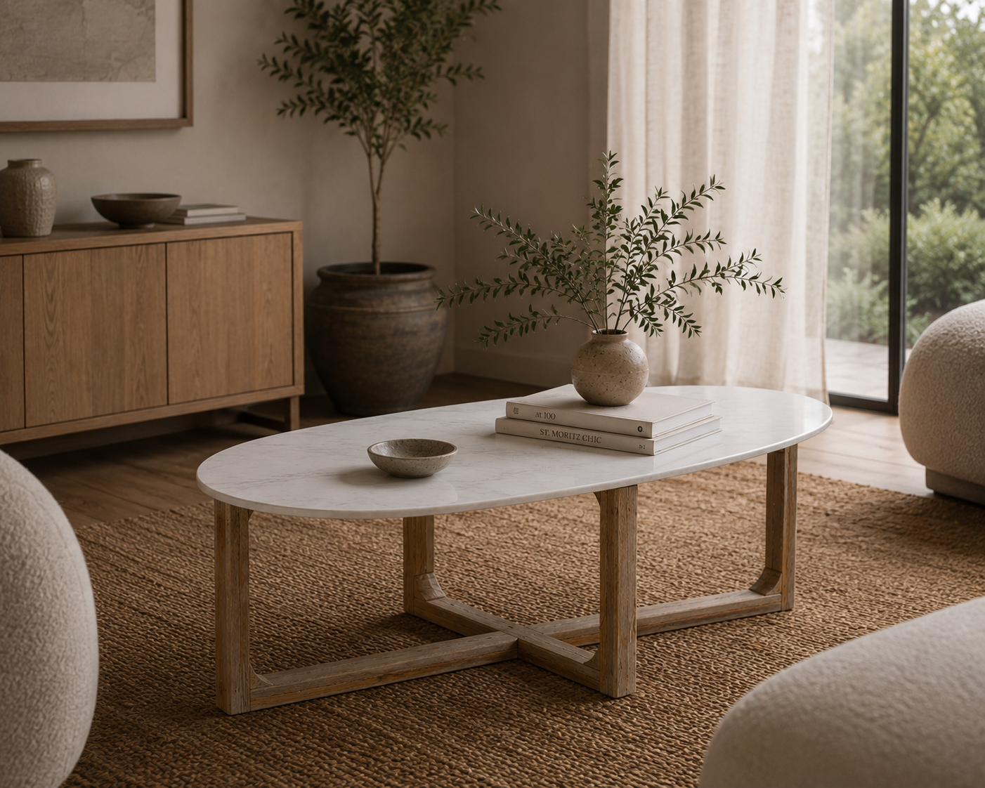 Oval Marble Coffee Tables