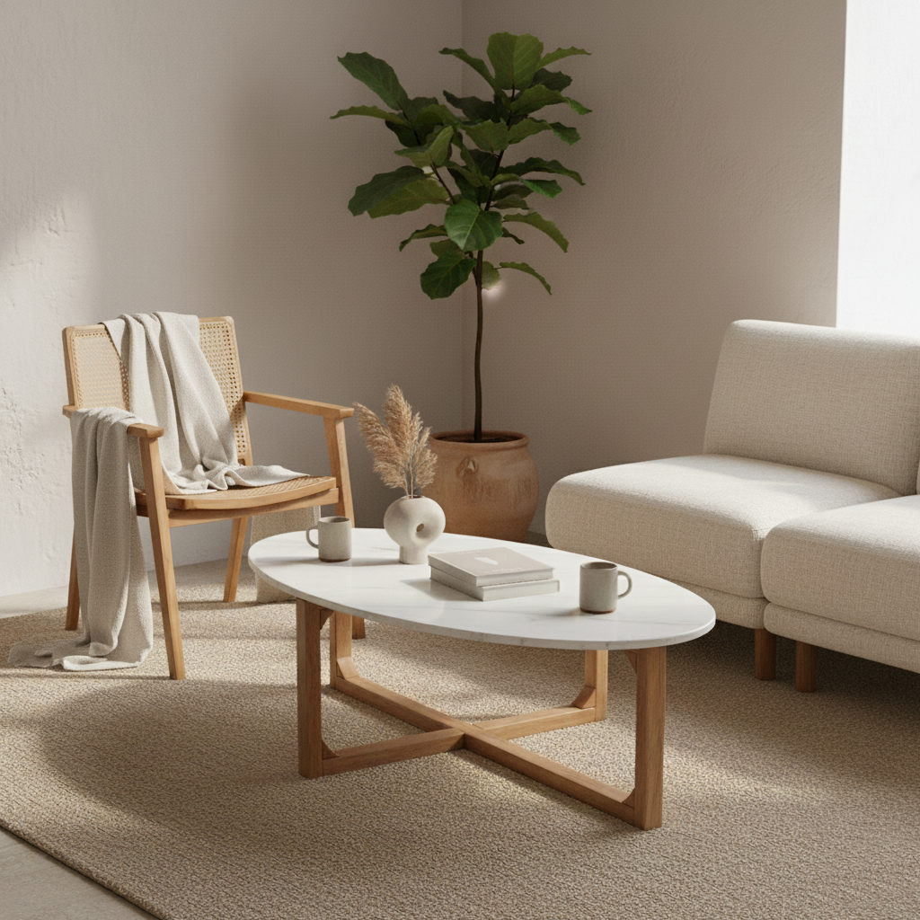Oval Marble Coffee Tables