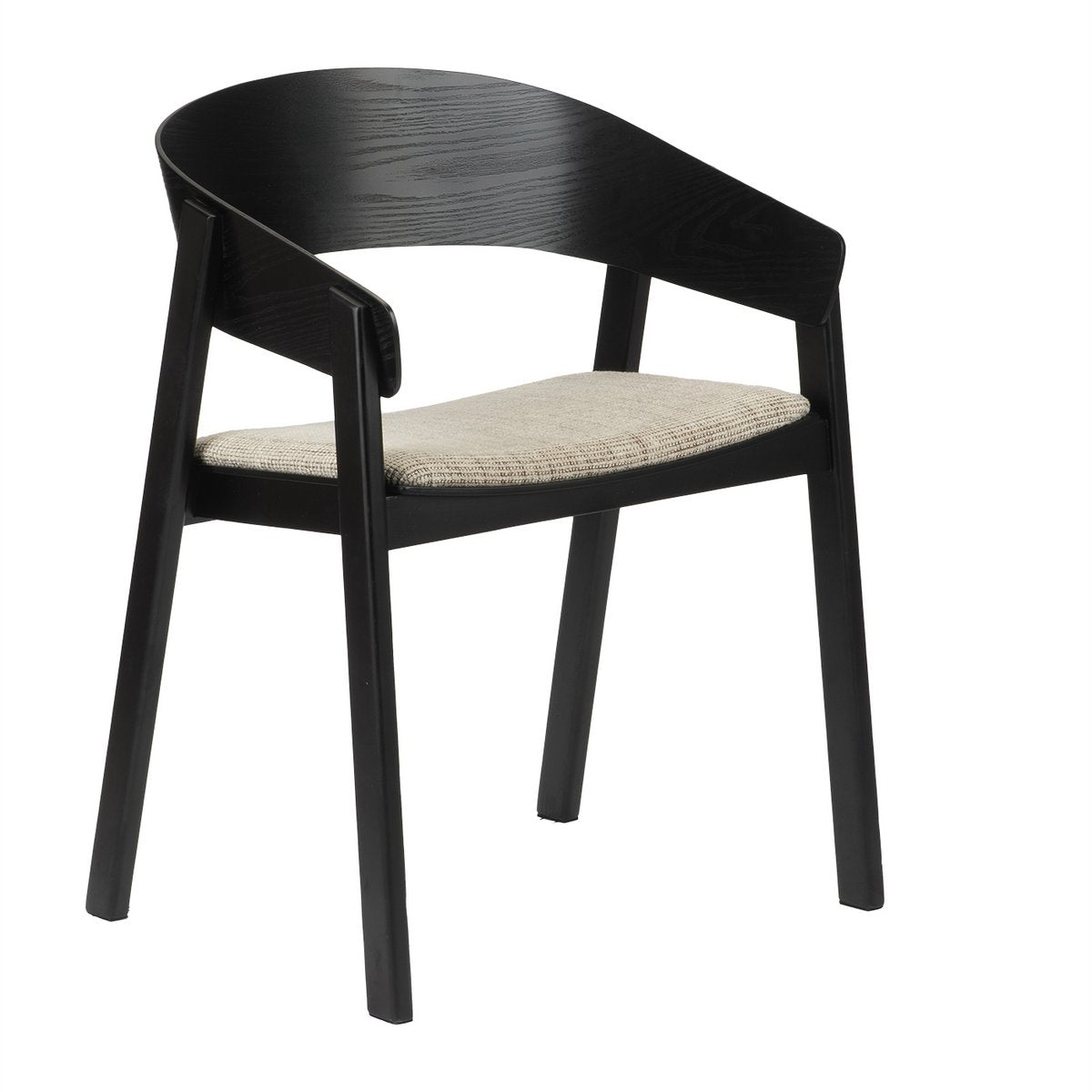 Edo Wooden Armchair Black (Set of 2)
