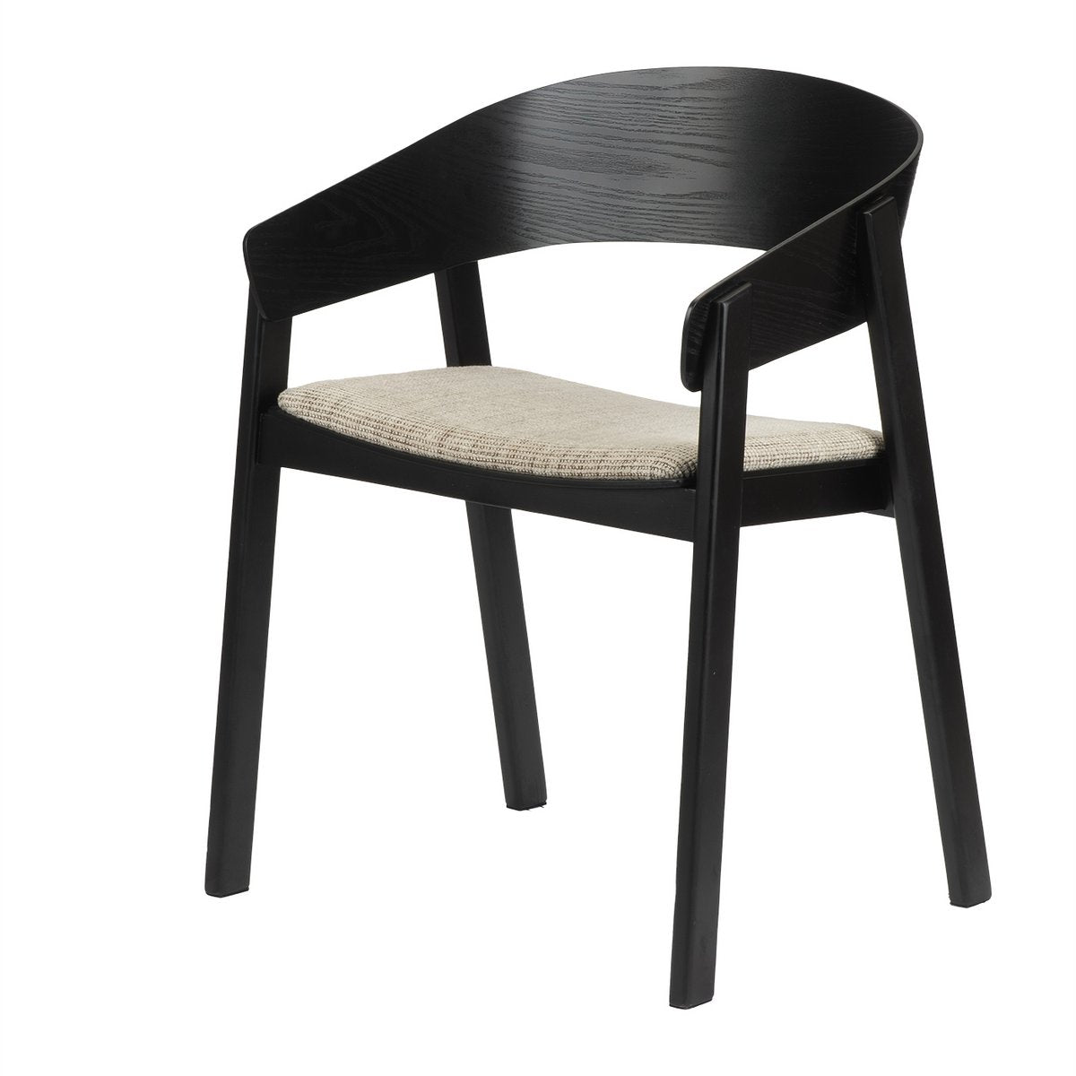 Edo Wooden Armchair Black (Set of 2)