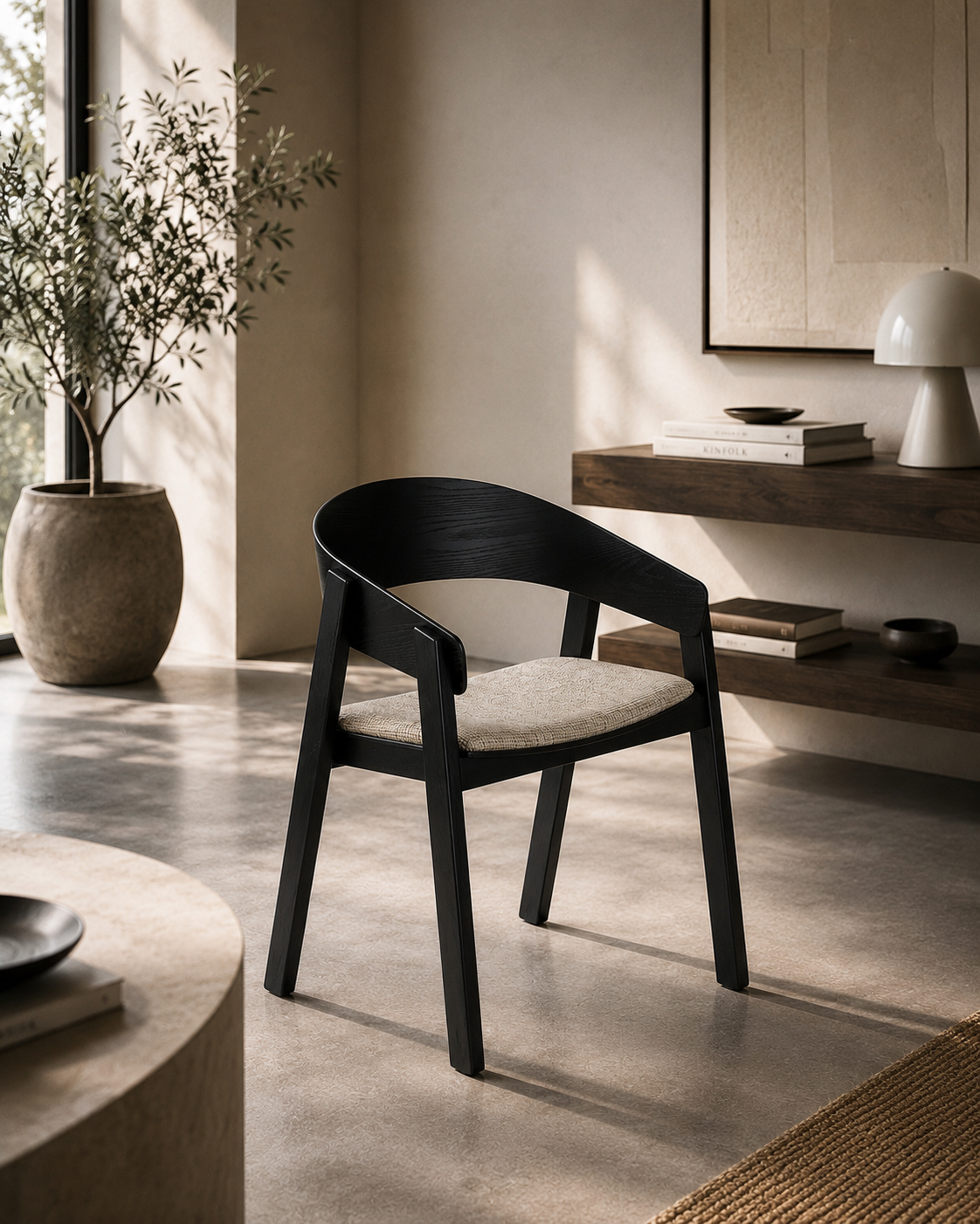 Edo Wooden Armchair Black (Set of 2)