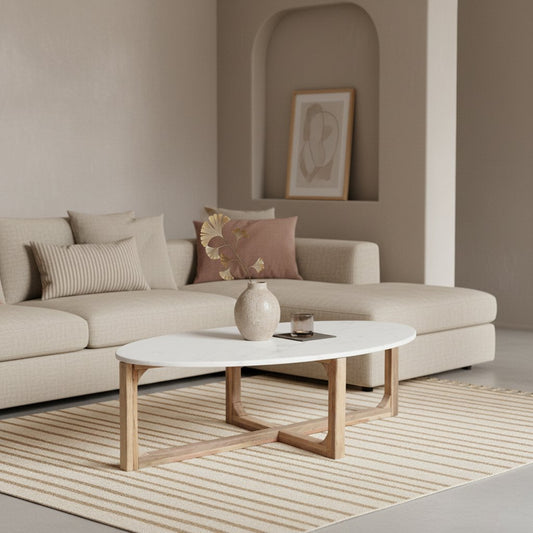 Oval Marble Coffee Tables