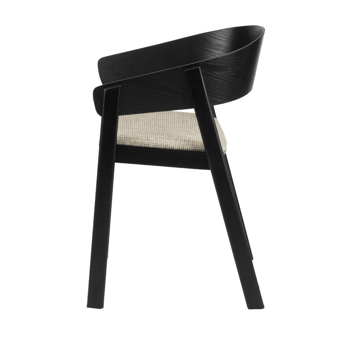 Edo Wooden Armchair Black (Set of 2)