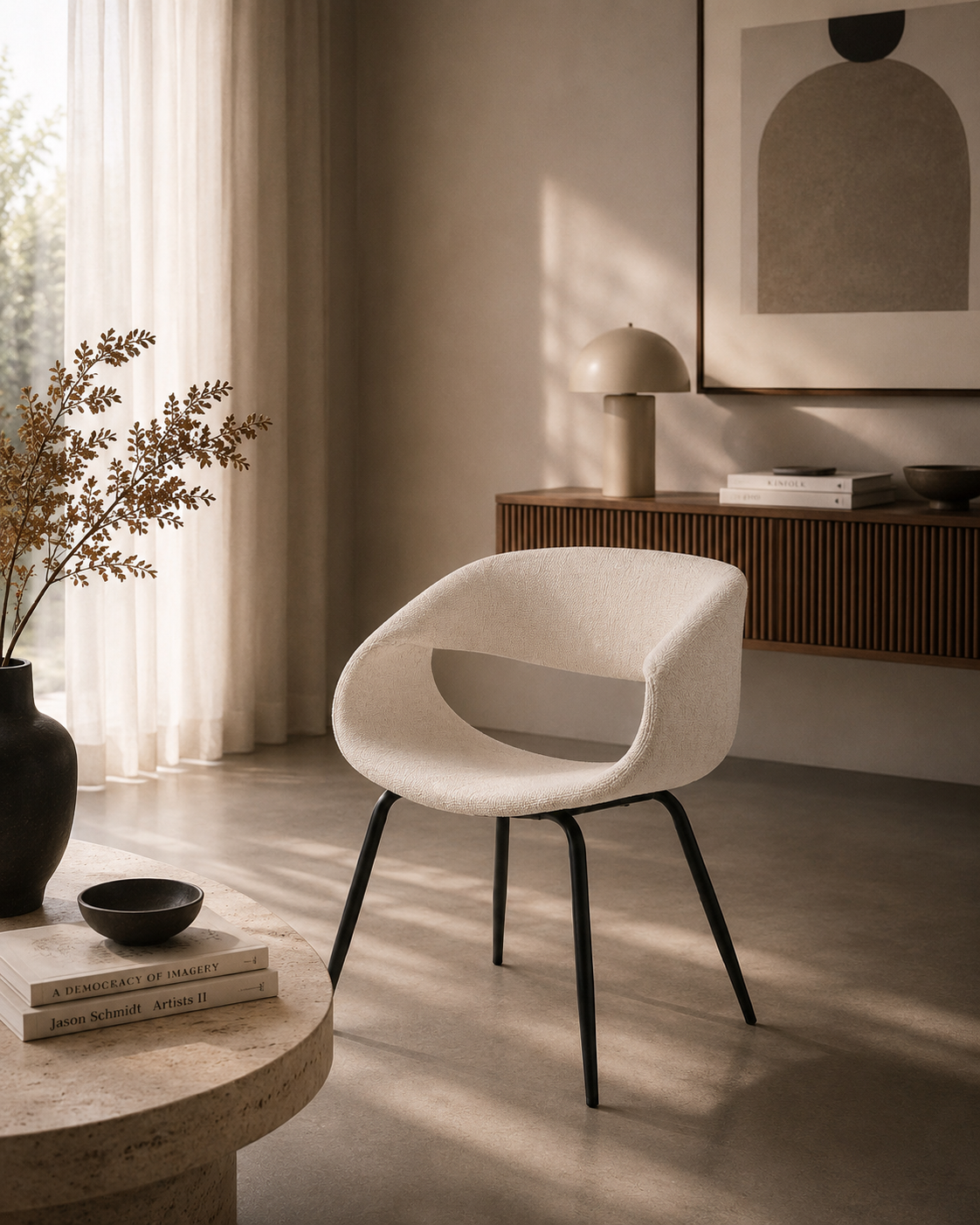 Whale Chair Beige (Set of 2)