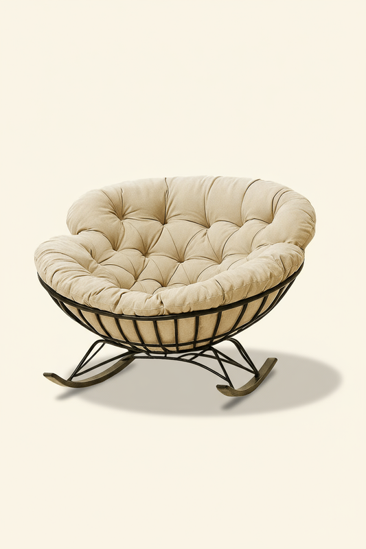 Serena Rocker — Sculptural Suede Reclining Chair