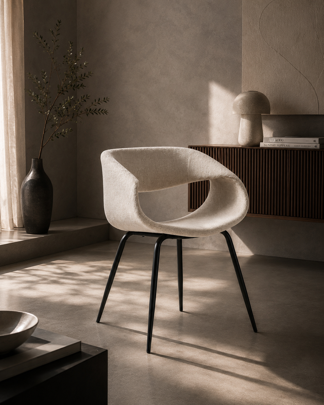 Whale Chair Beige (Set of 2)