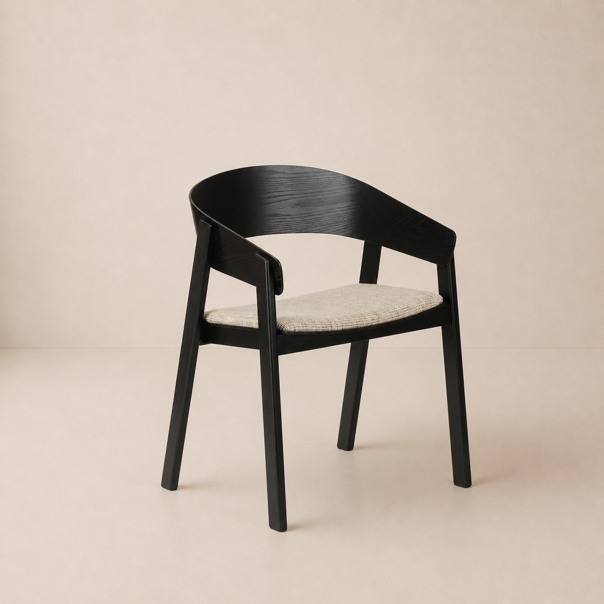 Edo Wooden Armchair Black (Set of 2)