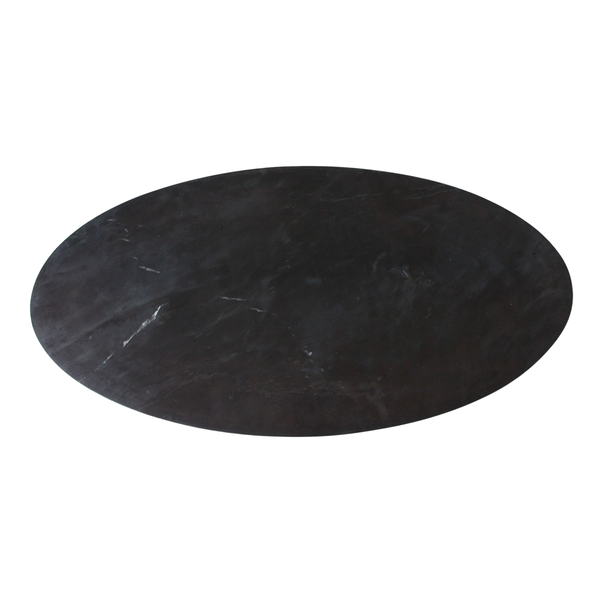 Oval Marble Coffee Table - Black