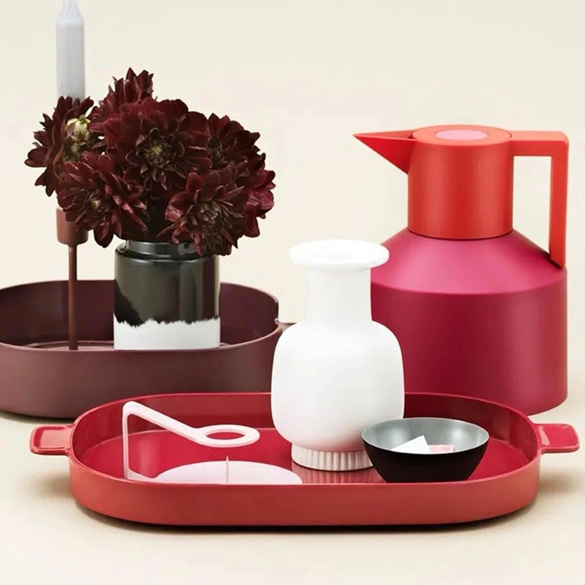 Insulated Geometric Water Pitcher - Large Thermal Jug for Cold or Hot Beverages-2